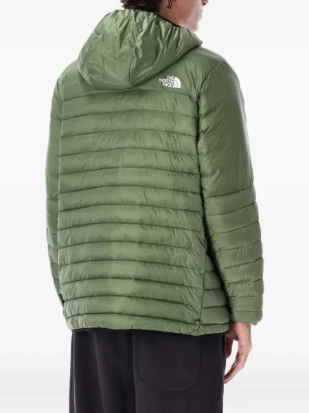Geacă The North Face cu glugă verde