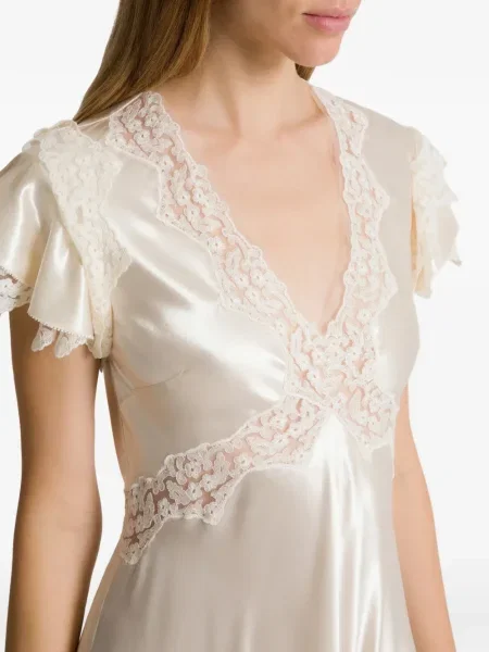 Rochie maxi Alberta Ferretti din dantelă de costum