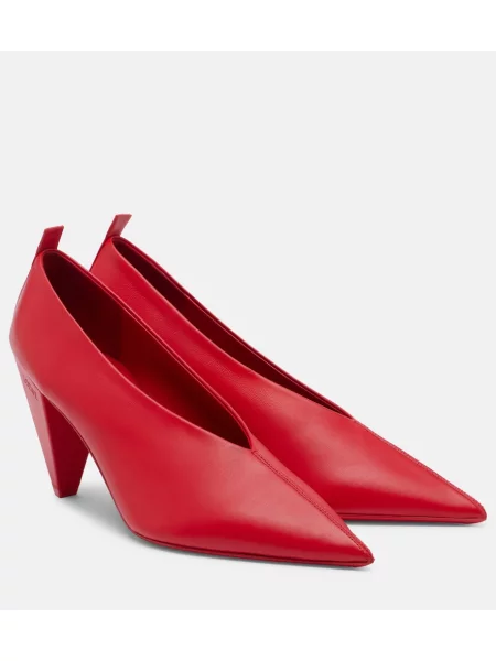 Pantofi cu toc Loewe din piele roșu