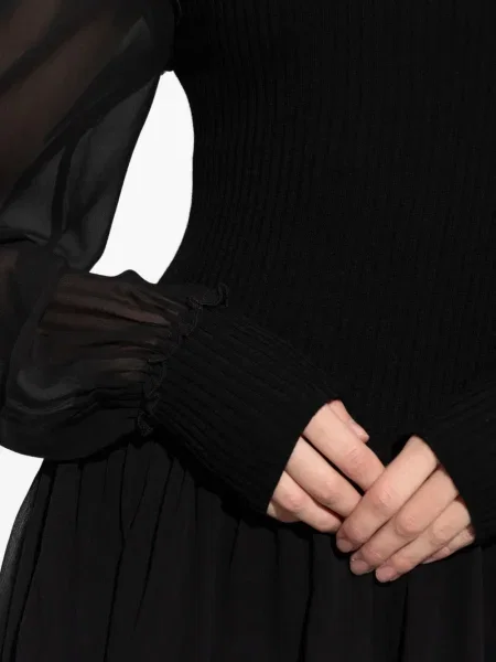 Rochie mini Frame transparente de costum negru