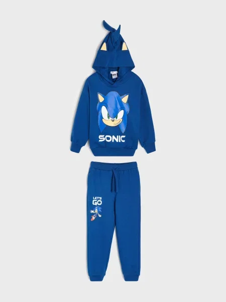 Sinsay Tepláková souprava s potiskem Sonic the Hedgehog námořnická modrá