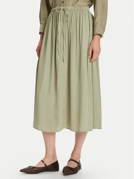 Marc O'Polo Fustă midi Flared Fit verde