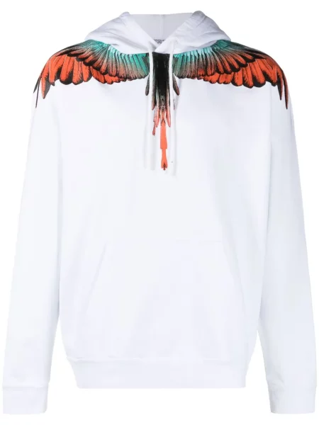 Hanorac cu glugă Marcelo Burlon County Of Milan cu imagine alb
