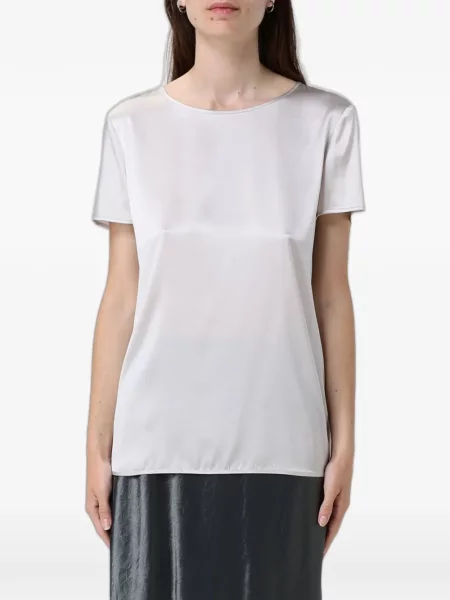 Scurt tricou Max Mara din satin gri