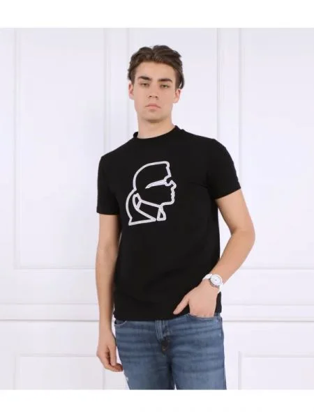 Karl Lagerfeld Póló CREWNECK fekete