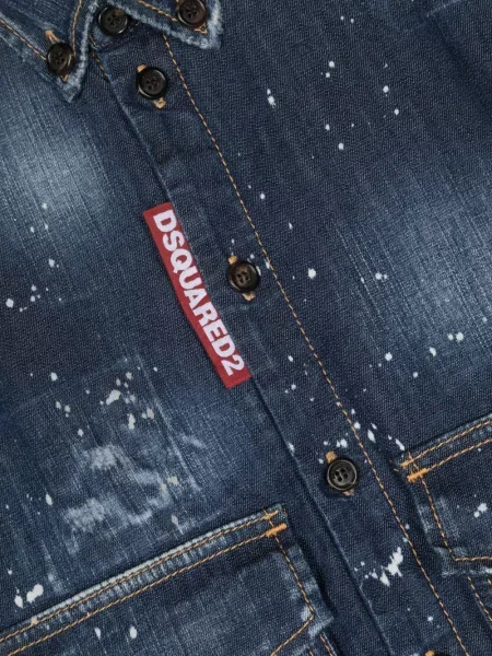 Koszula dżinsowa dziecięca Dsquared2 niebieska
