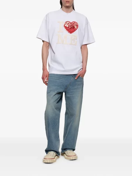 Tricou Doublet cu paiete alb