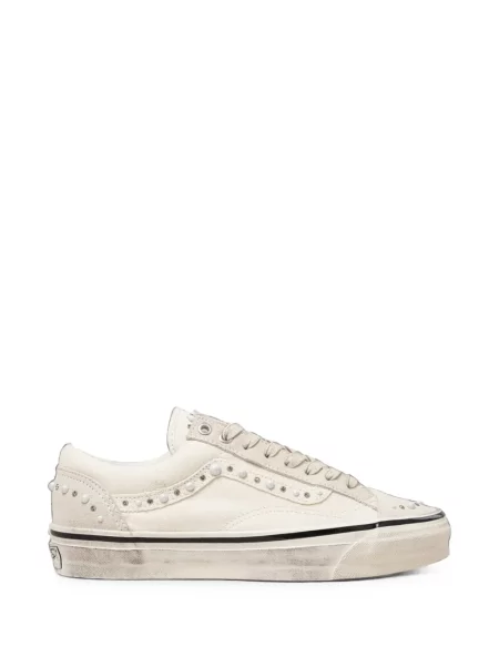 Sneakerși Vans Old Skool cu perle alb