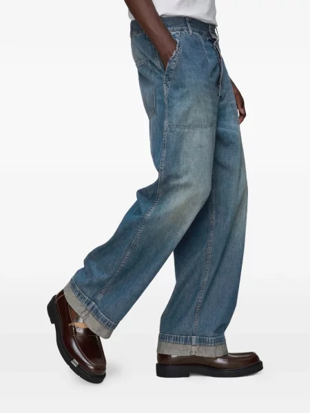 Pantaloni Maison Margiela albastru