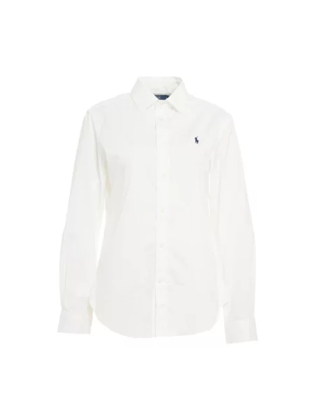 Długa koszula Polo Ralph Lauren z długim rękawem z twillu biała