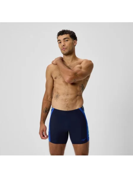 Spodenki kąpielowe Speedo Hyperboom Splice Navy Mid jammers niebieskie