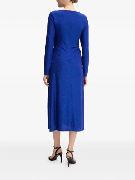 Odgovarati maksi haljina Joseph Ribkoff s draperijom iznad koljena plava