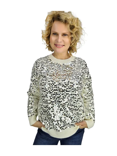 Pulover Pri s cekini črna