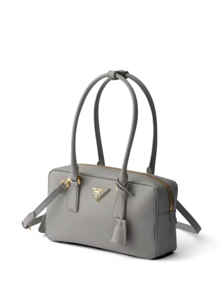 Top Prada din piele gri