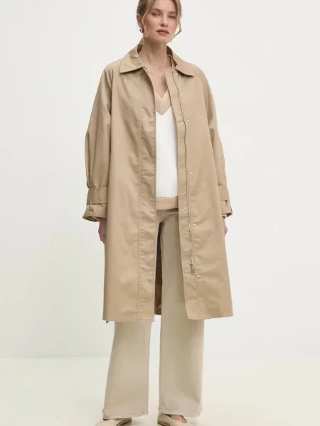 Пальто Answear Lab перехідний oversize бежевий