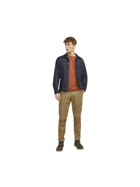 Spodnie cargo Jack & Jones brązowe