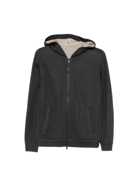 Bluza z kapturem Brunello Cucinelli z kapturem czarna