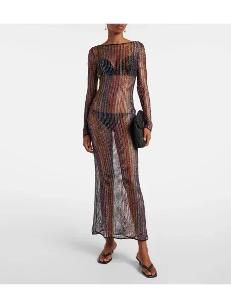 Rochie maxi Missoni transparente de costum
