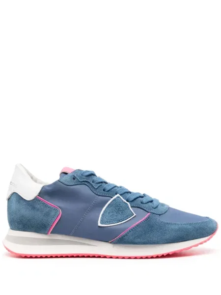 Sneakerși Philippe Model Paris din piele de căprioară albastru