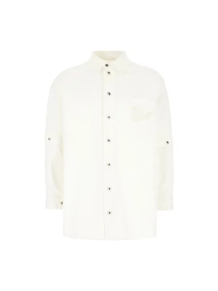 Koszula dżinsowa Off-white z naszywkami biała