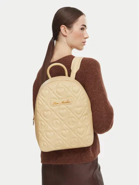 Love Moschino nahrbtnik iz umetnega usnja bež