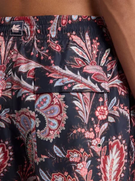 Paisley mintás fürdőruha Etro nyomtatás kék