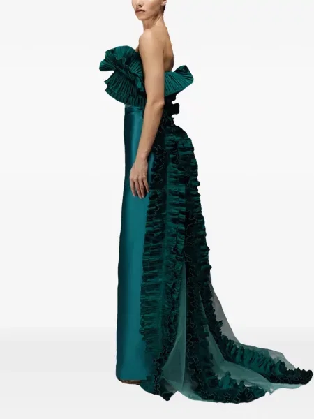 Rochie maxi Tha Seen de costum verde