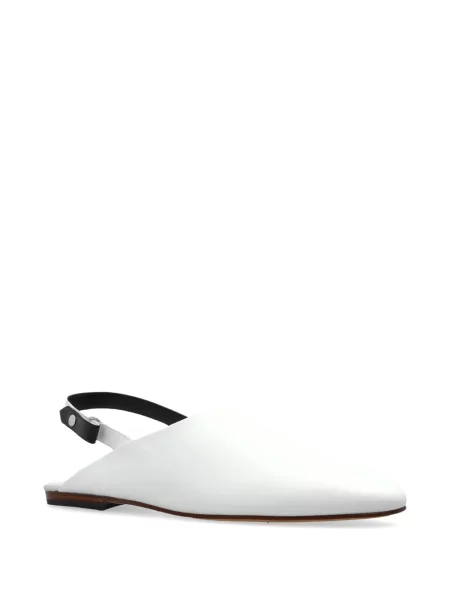 Papuci tip mules Kenzo slingback alb