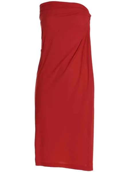 Fustă midi Atlein drapată până la genunchi roșu