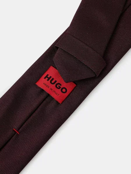 Краватка з додаванням шовку HUGO сірий