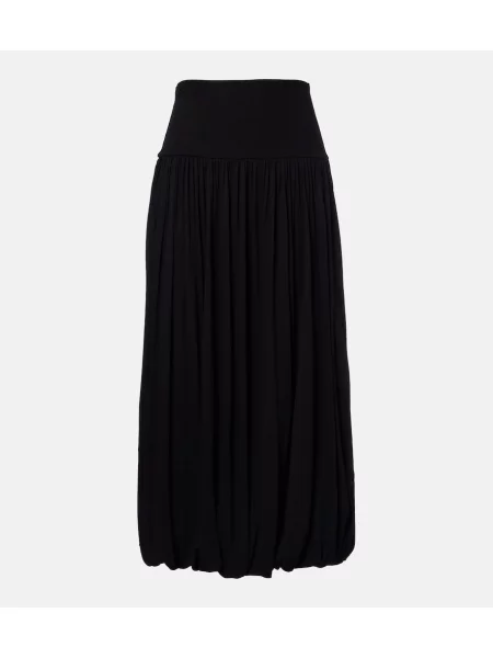 Fustă midi Toteme din jerseu negru