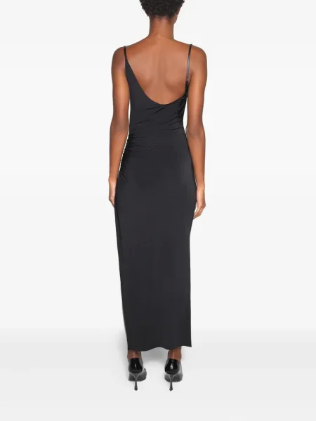 Rochie midi Mugler până la genunchi de costum negru