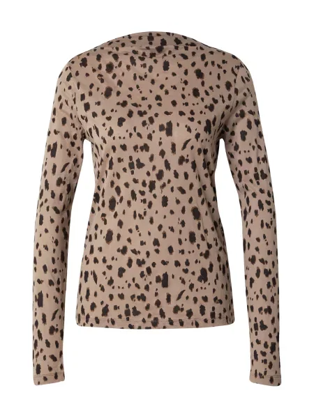 ARMEDANGELS Tričko béžová / hnědá černá