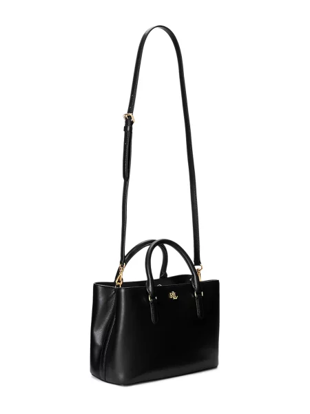 Kožna torba Lauren Ralph Lauren crna