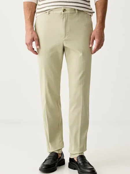 BOSS pantaloni chinos pentru bărbați din cu verde