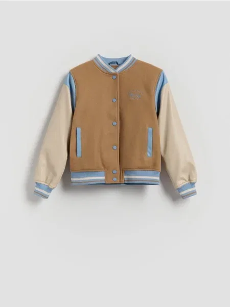 Reserved Kurtka bomber beżowy