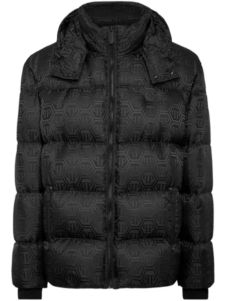 Geacă Philipp Plein din jacard negru