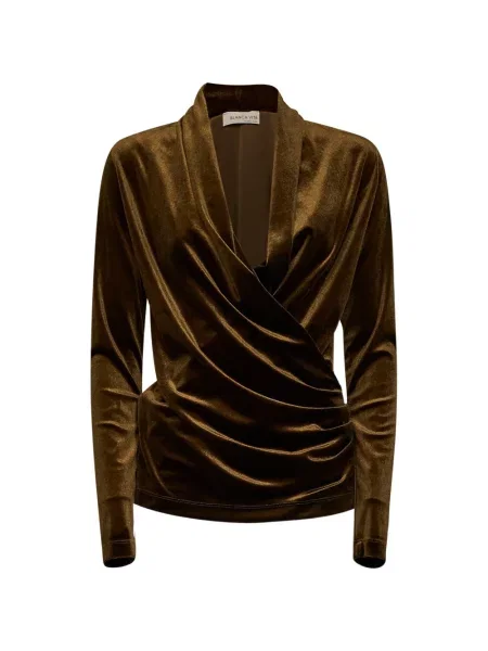Top Blanca Vita drapat plic maro