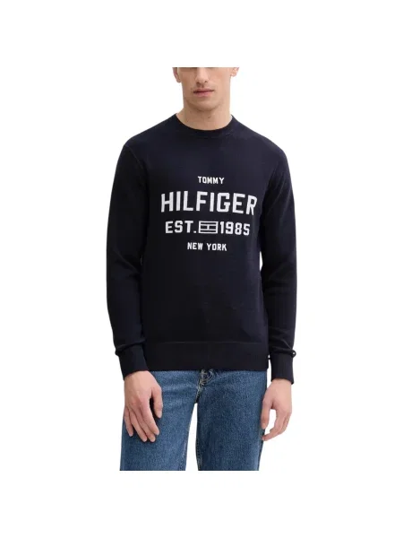 Mikina bez kapucne Tommy Hilfiger modrá