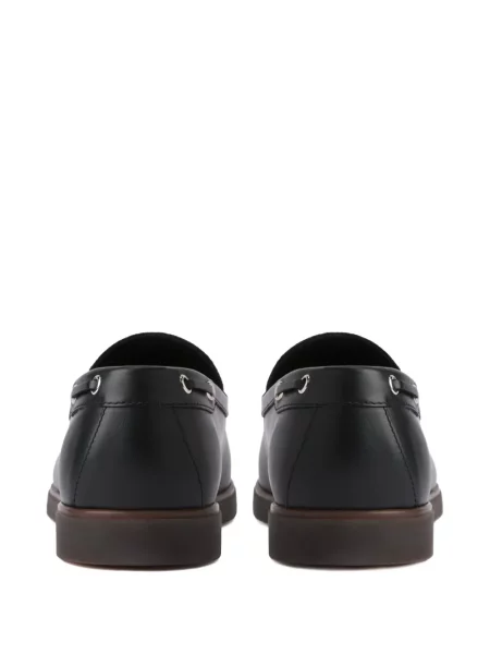 Pantofi loafer Giuseppe Zanotti din piele cu tepi negru