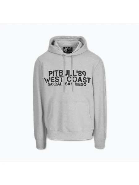 Hanorac cu glugă Pitbull West Coast cu glugă melange gri