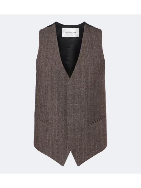 Vestă Victoria Beckham maro