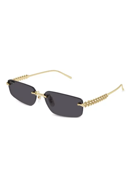Ochelari de soare Cartier Eyewear cu imprimeu geometric auriu