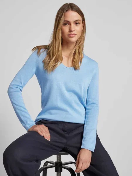 Sweter z dekoltem w serek Tom Tailor