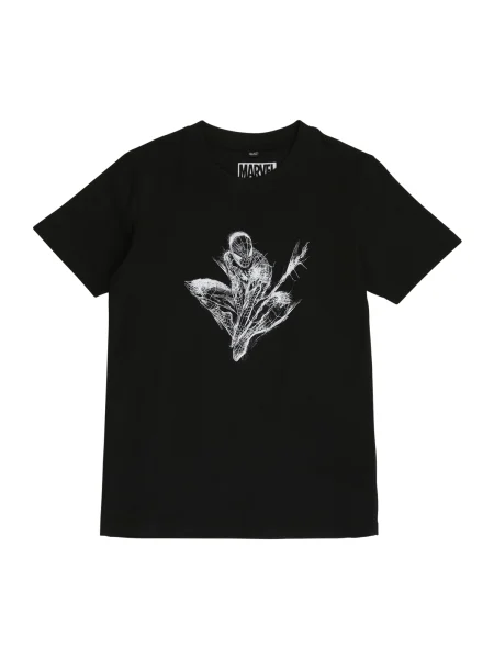 Mister Tee Tričko Spiderman světle šedá / tmavě šedá černá