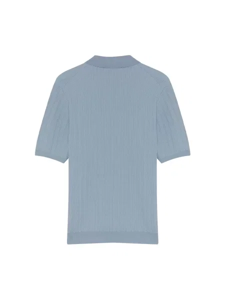 Woskowany polo Wax London niebieskie