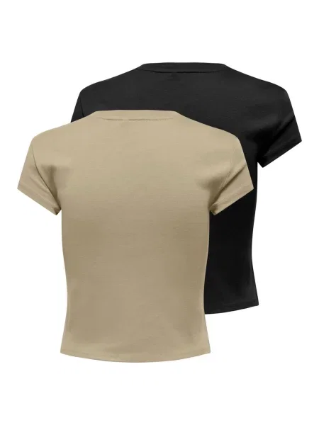 ONLY Tricou bej închis negru