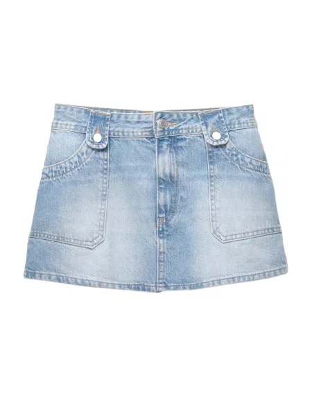 Pull&Bear Sukně MINI FALDA CARPENTER džínovina modrá