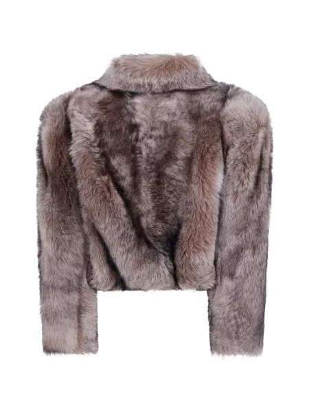 Geacă Chloé din piele de oaie maro
