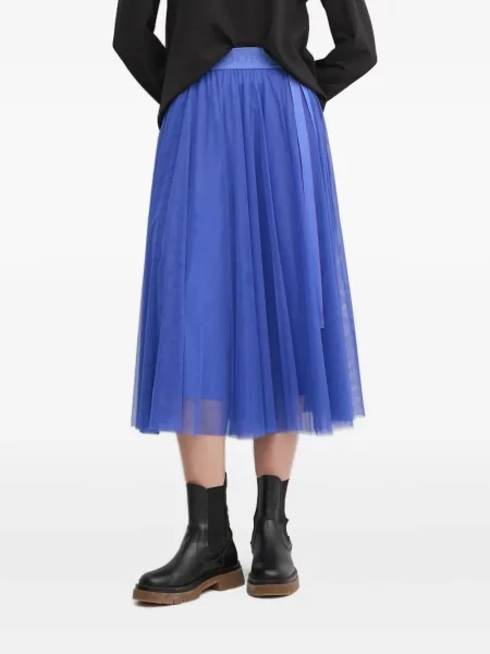 Fustă midi Joop! din tul până la genunchi albastru